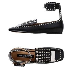 Sergio Rossi Black Studded Women's Shoes
